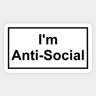 I'm Anti-Social Sticker